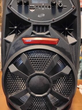 Black Portable Bluetooth Party Speaker & Karaoke Machine